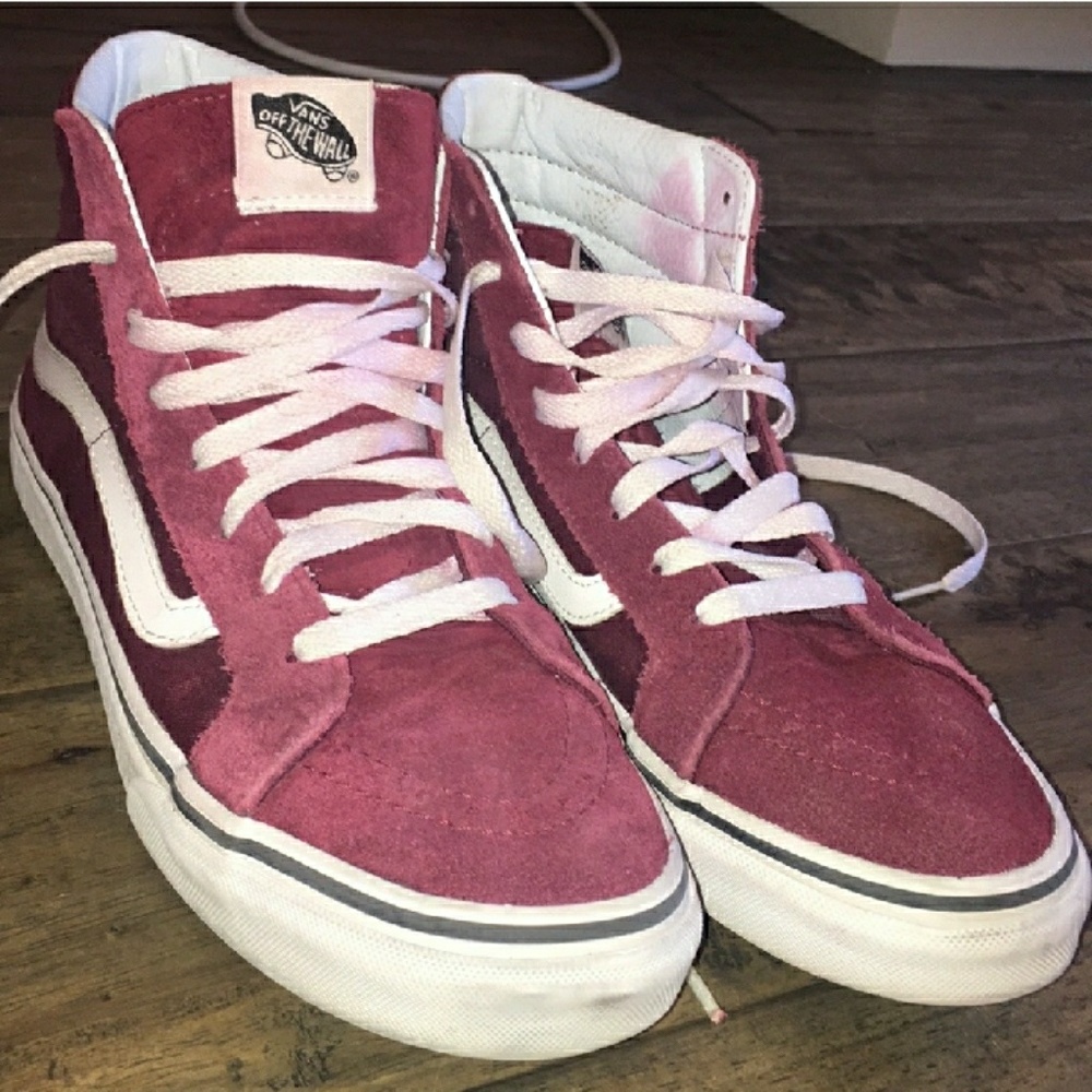 Maroon/Red Vans